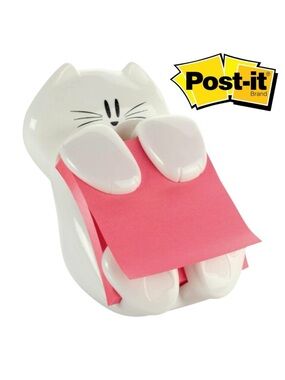 Post-it Pop-up Note Dispenser, Cat design, 3x3 in, 1 Dispenser/Pack NEW